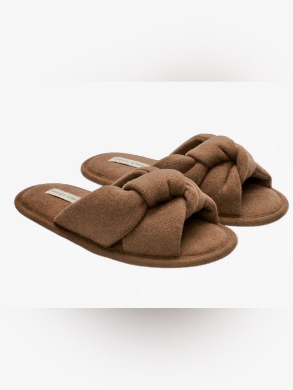 REBECCA MINKOFF Knotted Slide Slippers in Brown (L) 9-10